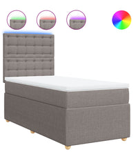 Boxspringbett mit Matratze Taupe 90x200 cm Stoff
