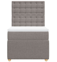 Boxspringbett mit Matratze Taupe 90x200 cm Stoff