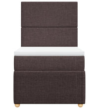 Boxspringbett mit Matratze Dunkelbraun 100x200 cm Stoff