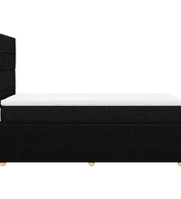 Boxspringbett mit Matratze Schwarz 100x200 cm Stoff