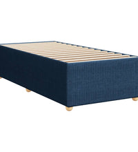 Boxspringbett mit Matratze Blau 100x200 cm Stoff