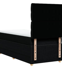 Boxspringbett mit Matratze Schwarz 100x200 cm Stoff