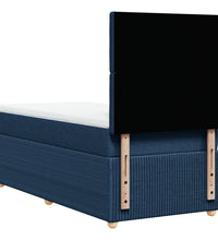 Boxspringbett mit Matratze Blau 100x200 cm Stoff