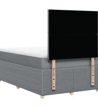 Boxspringbett mit Matratze Hellgrau 120x190 cm Stoff