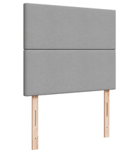 Boxspringbett mit Matratze Hellgrau 120x190 cm Stoff