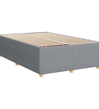 Boxspringbett mit Matratze Hellgrau 120x190 cm Stoff