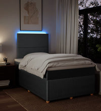 Boxspringbett mit Matratze Dunkelgrau 120x190 cm Stoff