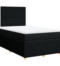 Boxspringbett mit Matratze Schwarz 120x190 cm Stoff