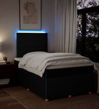 Boxspringbett mit Matratze Schwarz 120x190 cm Stoff
