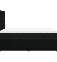 Boxspringbett mit Matratze Schwarz 120x190 cm Stoff