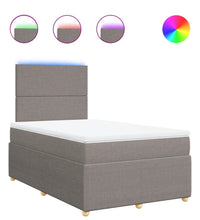 Boxspringbett mit Matratze Taupe 120x190 cm Stoff