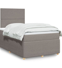 Boxspringbett mit Matratze Taupe 120x190 cm Stoff