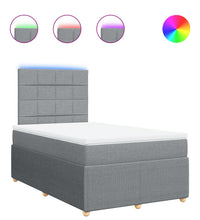Boxspringbett mit Matratze Hellgrau 120x190 cm Stoff