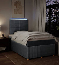 Boxspringbett mit Matratze Hellgrau 120x190 cm Stoff