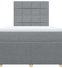 Boxspringbett mit Matratze Hellgrau 120x190 cm Stoff