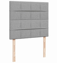 Boxspringbett mit Matratze Hellgrau 120x190 cm Stoff