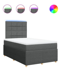 Boxspringbett mit Matratze Dunkelgrau 120x190 cm Stoff