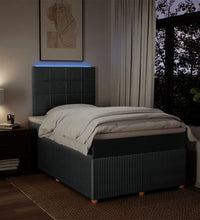 Boxspringbett mit Matratze Dunkelgrau 120x190 cm Stoff