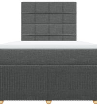 Boxspringbett mit Matratze Dunkelgrau 120x190 cm Stoff