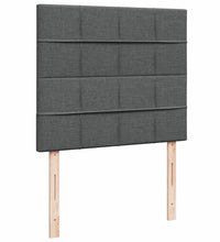 Boxspringbett mit Matratze Dunkelgrau 120x190 cm Stoff