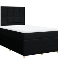 Boxspringbett mit Matratze Schwarz 120x190 cm Stoff