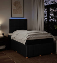 Boxspringbett mit Matratze Schwarz 120x190 cm Stoff