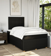 Boxspringbett mit Matratze Schwarz 120x190 cm Stoff