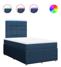 Boxspringbett mit Matratze Blau 120x190 cm Stoff