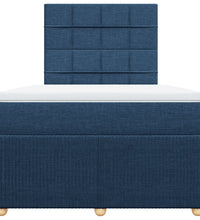 Boxspringbett mit Matratze Blau 120x190 cm Stoff