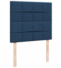 Boxspringbett mit Matratze Blau 120x190 cm Stoff