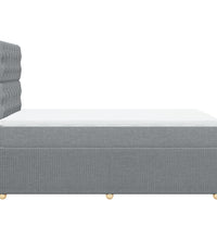 Boxspringbett mit Matratze Hellgrau 120x190 cm Stoff