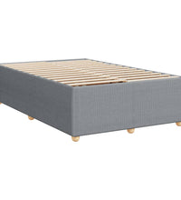 Boxspringbett mit Matratze Hellgrau 120x190 cm Stoff