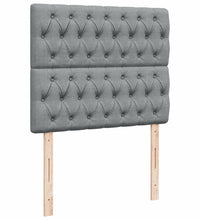 Boxspringbett mit Matratze Hellgrau 120x190 cm Stoff