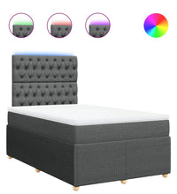 Boxspringbett mit Matratze Dunkelgrau 120x190 cm Stoff