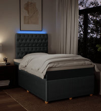 Boxspringbett mit Matratze Dunkelgrau 120x190 cm Stoff