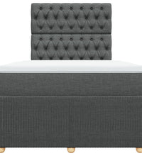 Boxspringbett mit Matratze Dunkelgrau 120x190 cm Stoff