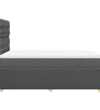 Boxspringbett mit Matratze Dunkelgrau 120x190 cm Stoff