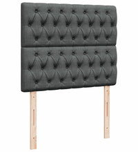 Boxspringbett mit Matratze Dunkelgrau 120x190 cm Stoff