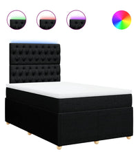 Boxspringbett mit Matratze Schwarz 120x190 cm Stoff
