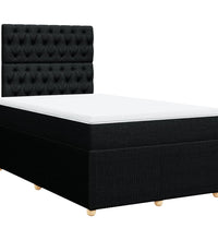 Boxspringbett mit Matratze Schwarz 120x190 cm Stoff