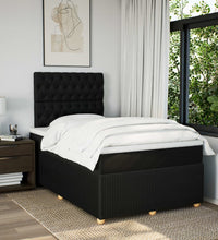 Boxspringbett mit Matratze Schwarz 120x190 cm Stoff