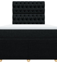 Boxspringbett mit Matratze Schwarz 120x190 cm Stoff