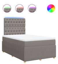 Boxspringbett mit Matratze Taupe 120x190 cm Stoff