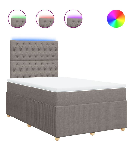 Boxspringbett mit Matratze Taupe 120x190 cm Stoff