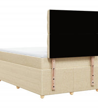 Boxspringbett mit Matratze Creme 120x190 cm Stoff