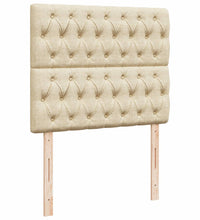 Boxspringbett mit Matratze Creme 120x190 cm Stoff