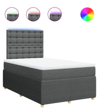 Boxspringbett mit Matratze Dunkelgrau 120x190 cm Stoff