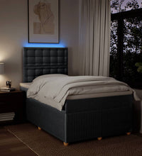 Boxspringbett mit Matratze Dunkelgrau 120x190 cm Stoff