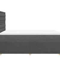 Boxspringbett mit Matratze Dunkelgrau 120x190 cm Stoff