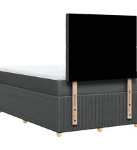 Boxspringbett mit Matratze Dunkelgrau 120x190 cm Stoff